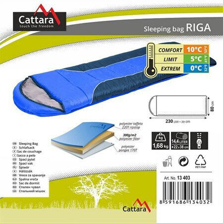 Cattara Sleeping Bag Single 2 Seasons Riga