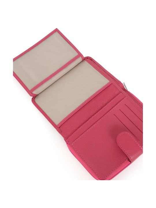 Mare Din piele Portofel de damă Clasice Fuchsia