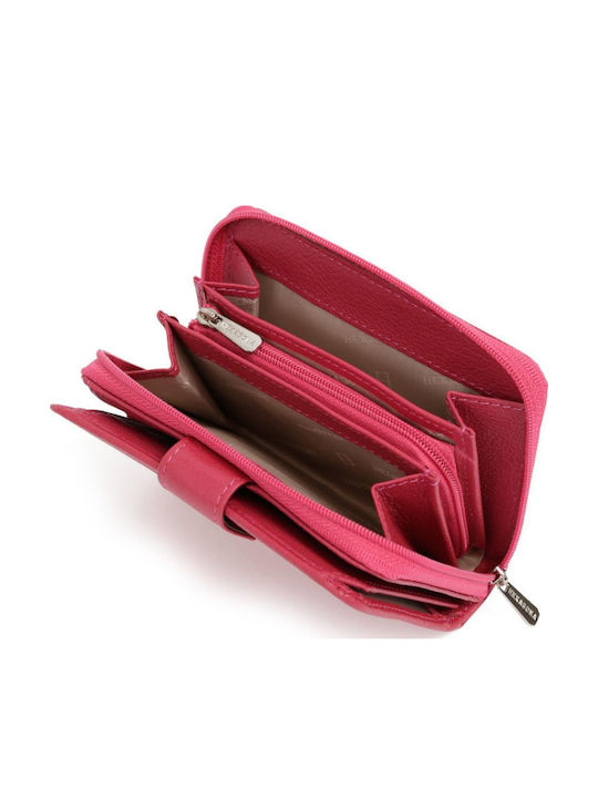 Mare Din piele Portofel de damă Clasice Fuchsia