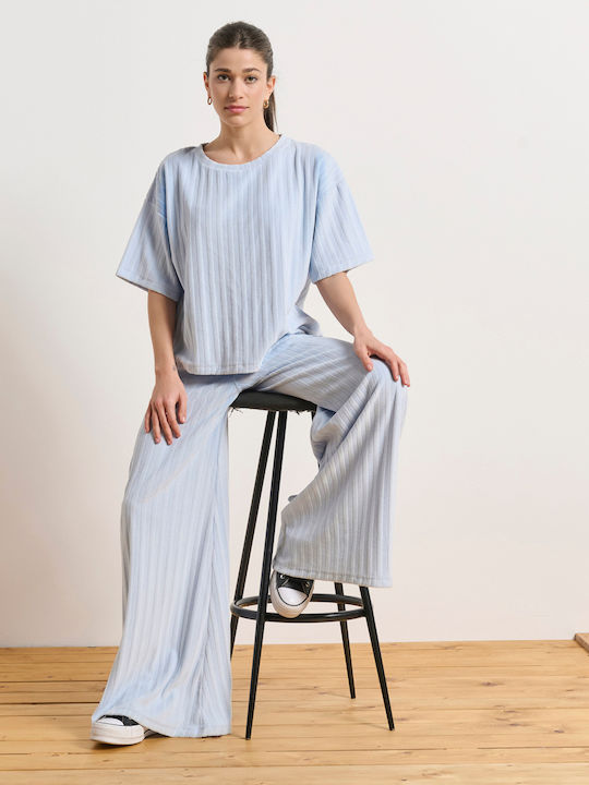 Hohe Taille Jogginghose Breit Terrycloth