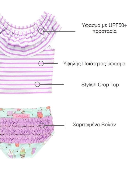 Ruffle Butts Costum de baie pentru copii Bikini Purple