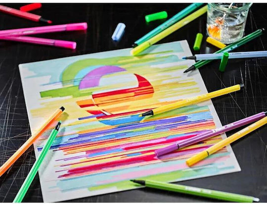 Stabilo Pen 68 Arty Cardboard Wallet 65 Colors Toys