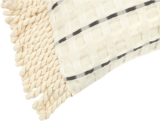 Nobodinoz Sofa-Kissen Portofino aus 100% Baumwolle Schwarzes 23x35cm