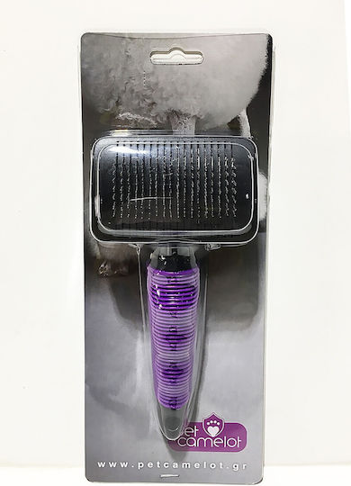 Pet Camelot Slicker Brush Large for Misc Hair Lengths for Coat Cleaning Self-cleaning
