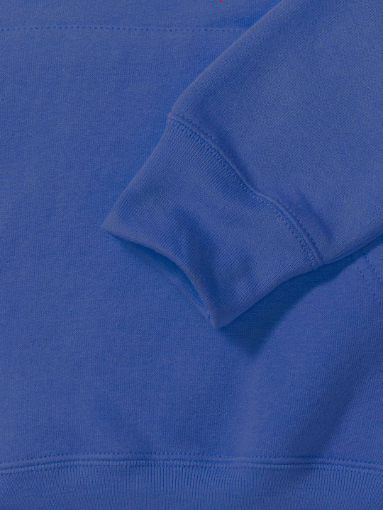 Russell Europe Мъжко Рекламна тениска Дълъг ръкав White, Bright Royal
