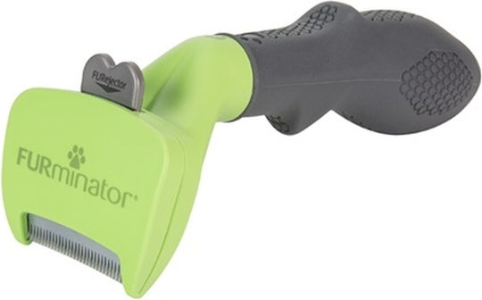 FURminator Undercoat Tool Comb Small for Short-Haired Dogs with Razor for Hair Removal Black