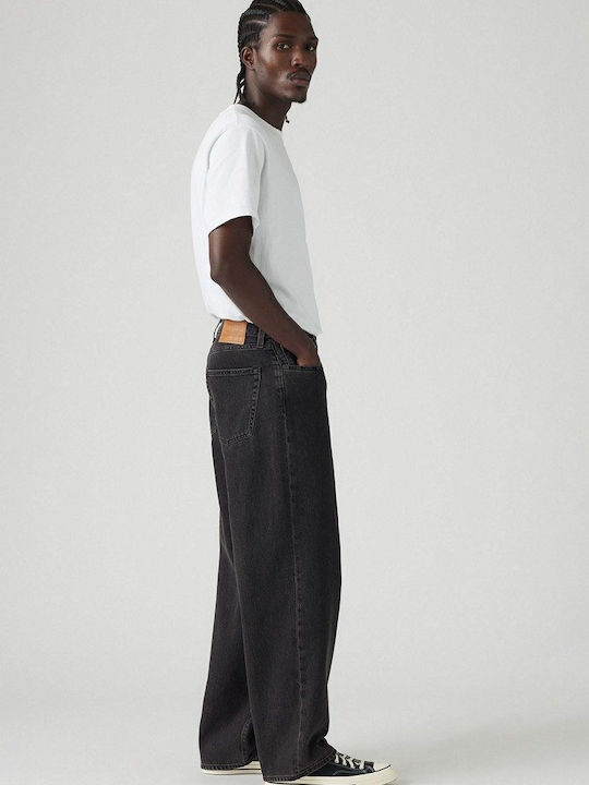 578 Ανδρικό Παντελόνι Τζιν με Loose Baggy Εφαρμογή Black