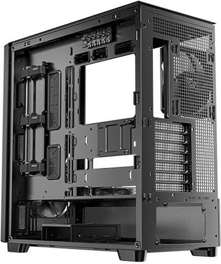 Antec Flux Gaming Midi Tower Κουτί Υπολογιστή με Πλαϊνό Παράθυρο Μαύρο
