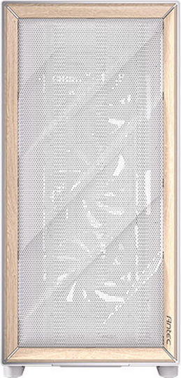 Antec Flux Gaming Midi Tower Κουτί Υπολογιστή με Πλαϊνό Παράθυρο Λευκό