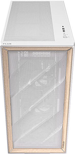 Antec Flux Gaming Midi Tower Κουτί Υπολογιστή με Πλαϊνό Παράθυρο Λευκό