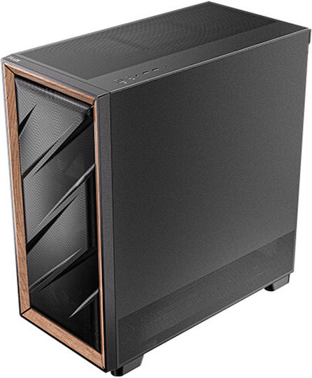 Antec Flux Gaming Midi Tower Κουτί Υπολογιστή με Πλαϊνό Παράθυρο Μαύρο