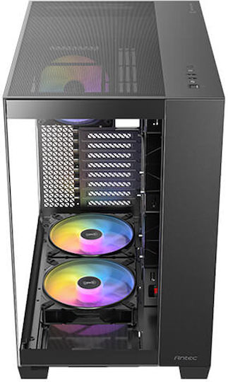 Antec C8 ARGB Геймърско бюро Пълна кула Компютърна кутия със страничен прозорец Черен