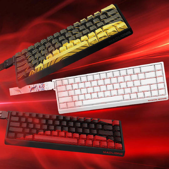 Madlions Professional MAD 60 HE RGB - 1K Gaming Mechanical Keyboard 60% with Magnetic switches and RGB lighting (English US) White