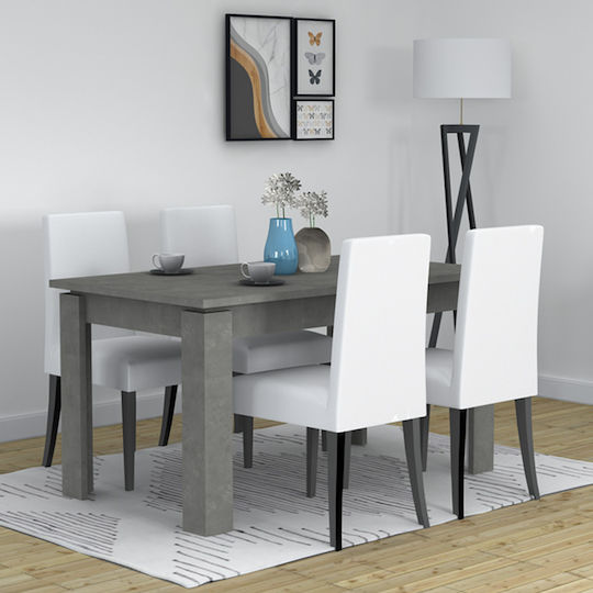 Denzel Table Kitchen Wooden Black 120x80x76cm