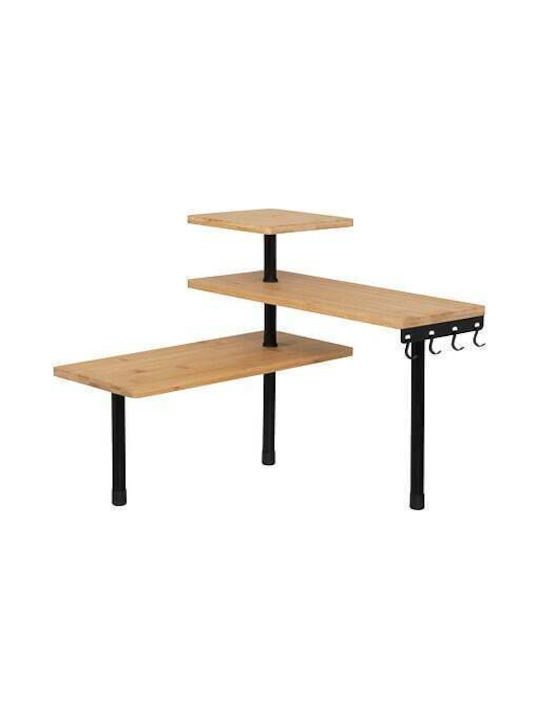 Eckbibliothek Black Velvet-Black Metal 43x43x38cm