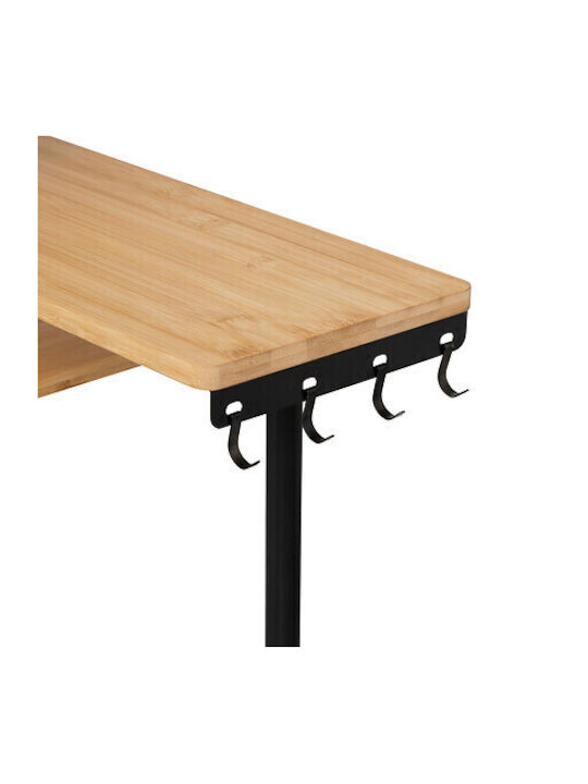Eckbibliothek Black Velvet-Black Metal 43x43x38cm