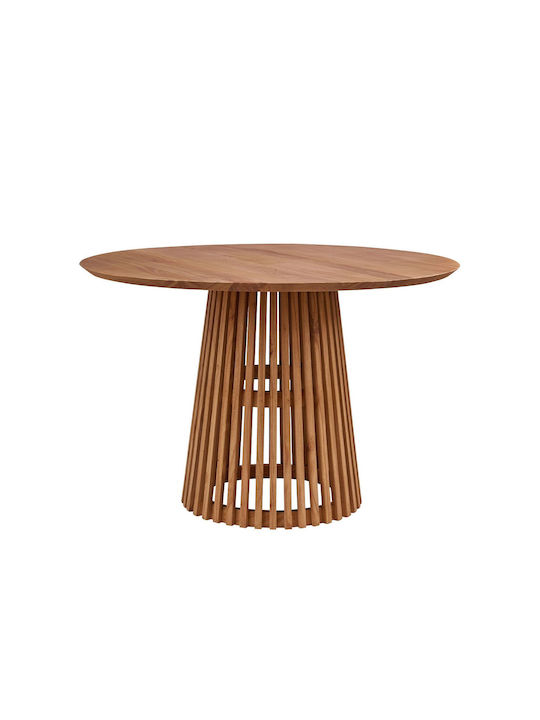Indie-140 Rund Tisch Küche aus Massivholz Natural 140x140x80cm