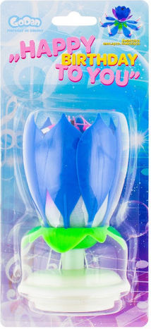 Dancing Singing Candle Blue Blister Sw-grtb
