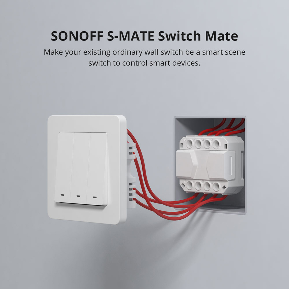 Sonoff Smart Switch 3 Καναλιών Wi-Fi, Bluetooth, ZigBee & RF 16A (με Ουδέτερο) (S-MATE)