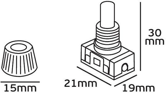 VK Lighting On-Off Switch With Lighting White 1 Piece