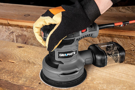 Graphite Έκκεντρο Τριβείο 125mm Ρεύματος 300W με Ρύθμιση Ταχύτητας και με Σύστημα Αναρρόφησης