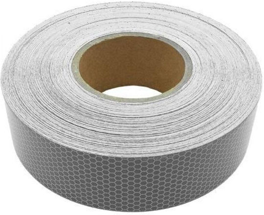 Roller Pack Αυτοκόλλητη Ανακλαστική Ταινία σε Λευκό Χρώμα Μήκους 10μ.