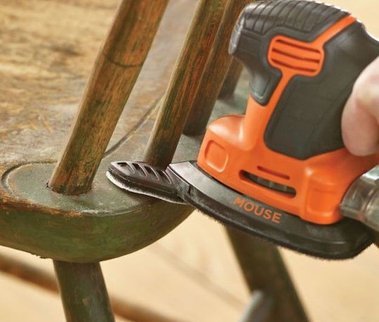 Black & Decker KA2500K-QS Electric Delta Sander 120W with Suction System KA2500K