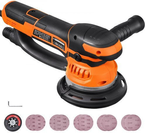 Vevor GDSGJBS6INCHPL1CBV2 Έκκεντρο Τριβείο 150mm Ρεύματος 850W με Ρύθμιση Ταχύτητας και με Σύστημα Αναρρόφησης