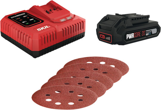 Skil D00237 Έκκεντρο Τριβείο 125mm Μπαταρίας 20V 1x2.5Ah με Ρύθμιση Ταχύτητας και με Σύστημα Αναρρόφησης