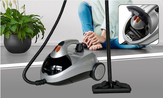 Clatronic Steam Cleaner 4bar with Wheels and Stick Handle