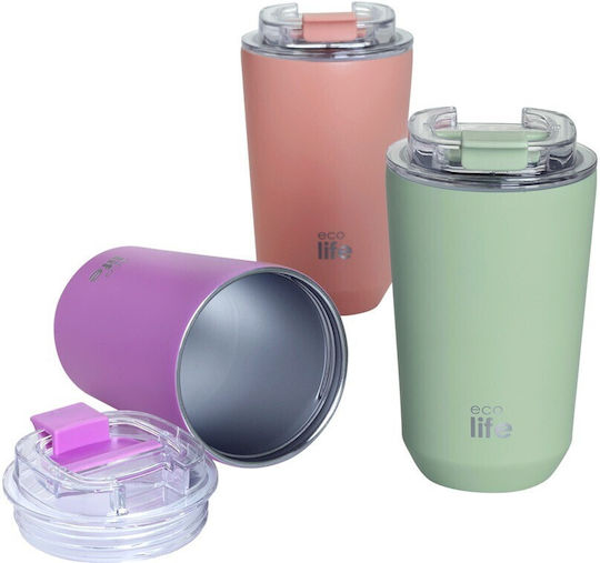 Ecolife Glass Thermos Stainless Steel BPA Free 360ml Pure Green