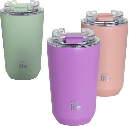 Ecolife Glass Thermos Stainless Steel BPA Free 360ml Pure Green