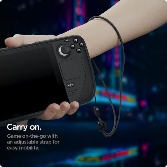 Spigen Rugged Armor Plastic Protective Case for Console Steam Deck Matte Black