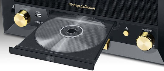 Muse MT-112 W Turntables with Preamp and Built-in Speakers Black