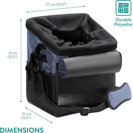 Navaris Dog/Cat Carrying Blue Backpack for 6kg Pets L31xW27xH27cm