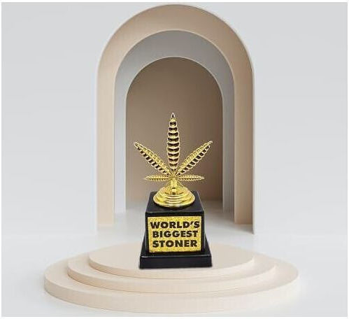 Gadget Mad Monkey Trophy "world's Biggest Stoner"
