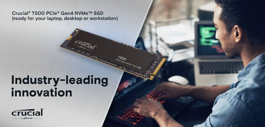 Crucial T500 SSD 2TB τύπου M.2 με σύνδεση PCI Express 4.0 (PS5 Compatible) CT2000T500SSD8
