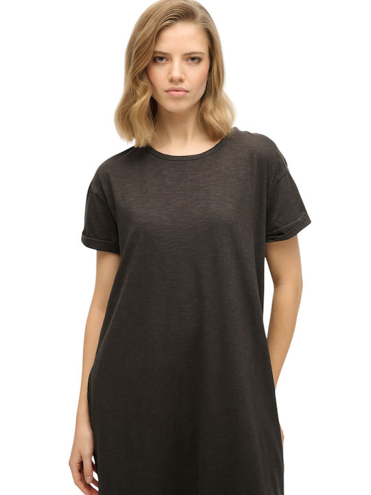Лятна Midi T-shirt Рокля Черна