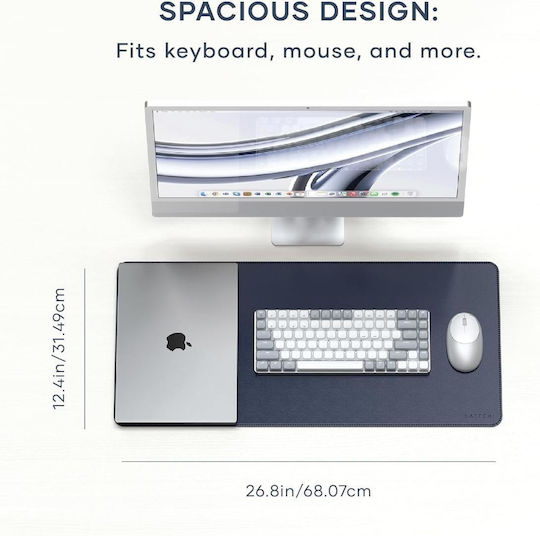 Satechi Padea Pentru Mouse Din Piele XL (680mm) Albastră ST-LPDMB