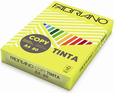 Fabriano Copy Tinta Hârtie de Imprimare A4 80gr/m² 1x500 foi Galben