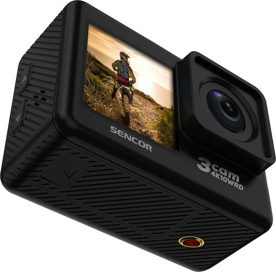 Sencor 3CAM 4K10WRD 128GB Action Camera 4K Ultra HD Υποβρύχια (με Θήκη) με Οθόνη 2" και Wi-Fi Μαύρη
