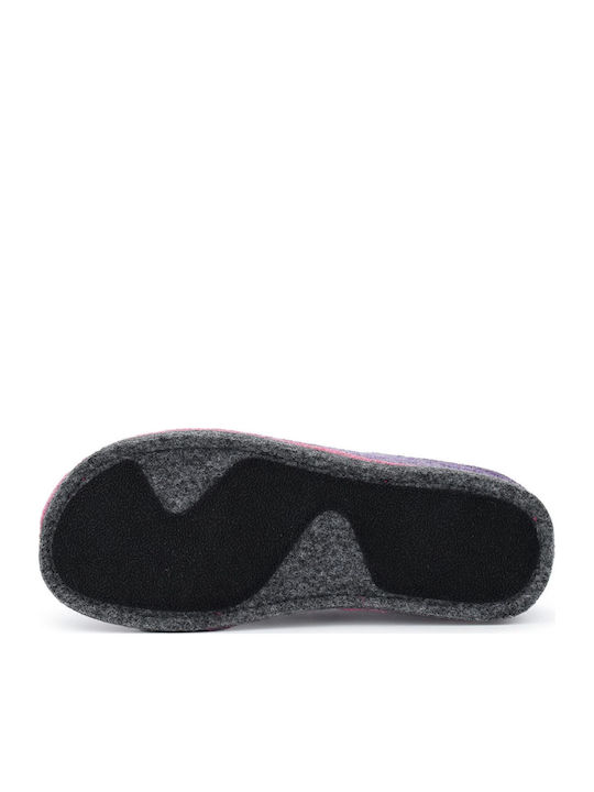 Anatomische Lederne Damen Hausschuhe Lila