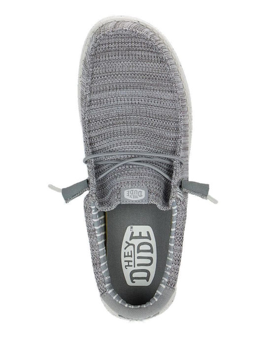 Wally Stretch Sox Велур Мъжки мокасини в Сив цвят