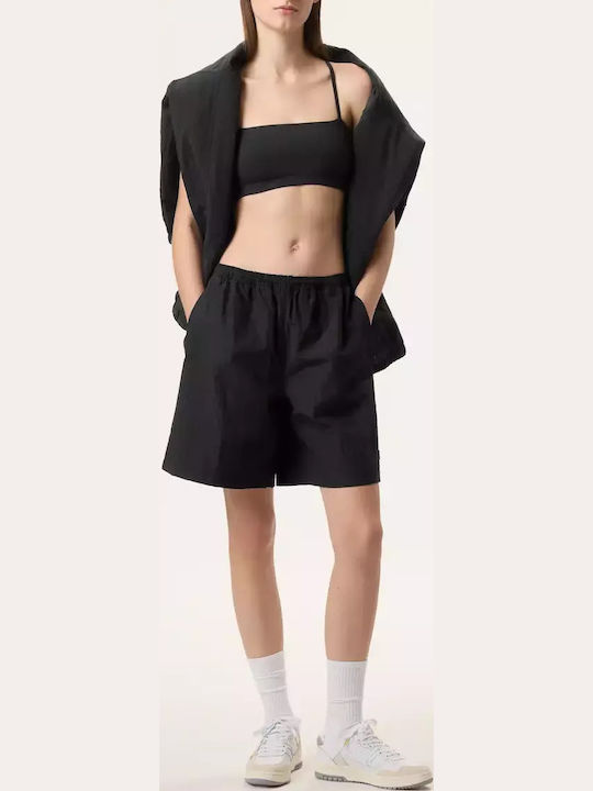 Hailey Bieber Crinkle Shorts Femei Pantaloni scurți Negru