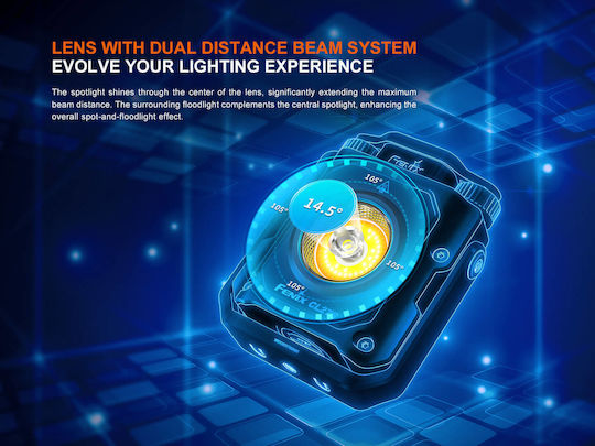 Fenix CL27R Φανάρι Led Επαναφορτιζόμενο για Camping με Φακό 1600lm Κόκκινο
