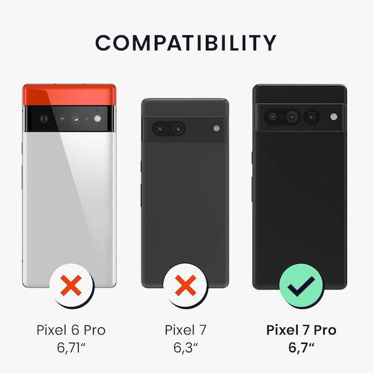 KWmobile Crystal Umschlag Rückseite Silikon mit Band Mehrfarbig (Google Pixel 7 Pro)