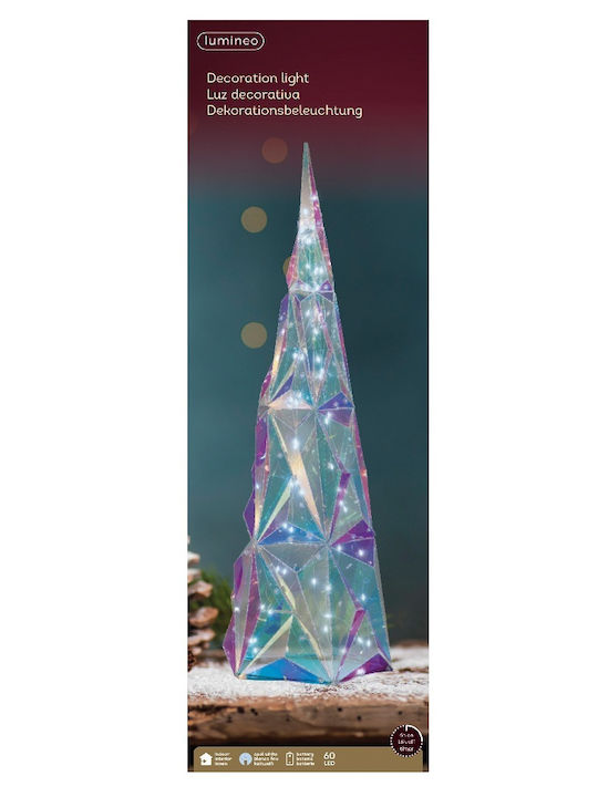 cu lumină LED Decorațiune de Crăciun Braduleț Conul 61cm. Baterie Alb