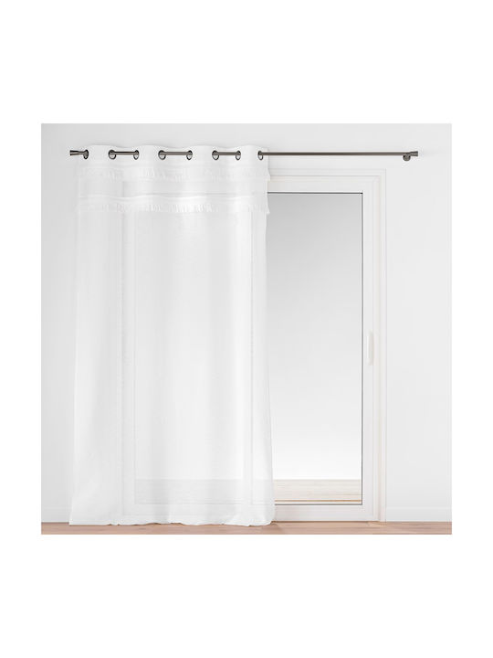 Perdea Cu Capse L-c Frangina Albă 140x240cm