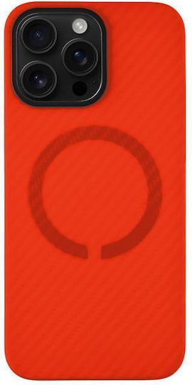 Tactical Magforce Aramid Задна корица Aramid Fiber 0.8мм Червен (iPhone 16 Pro Max)