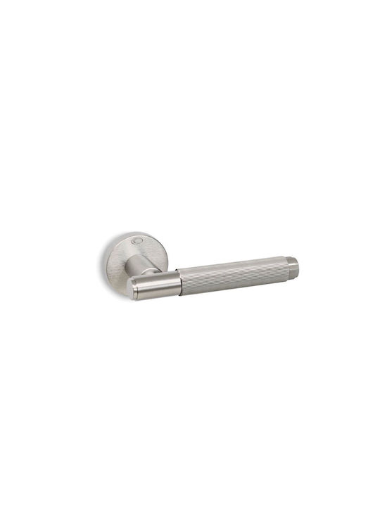 Convex Lever Front Door with Rosette 1745c Pair with Rosette Matte Grey